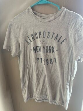 Aeropostale Light Gray New York Graphic Short Sleeve Tee